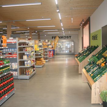 Referenzbild vom Aufbau der Ladenfläche Hartenstein Lebensmittel Discount